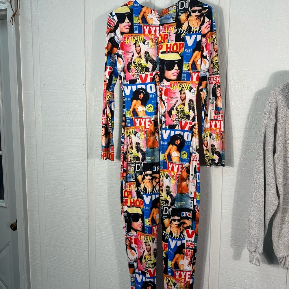 Vintage Harlem Bodycon Bodysuit Size Medium EUC - Picture 7 of 9